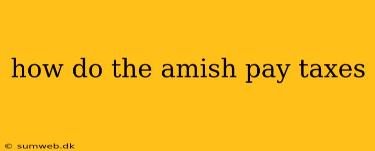 how do the amish pay taxes