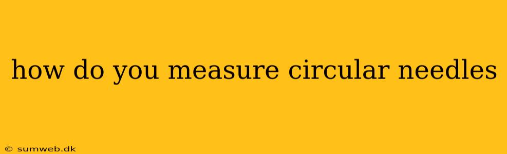 how do you measure circular needles