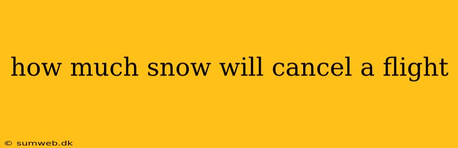 how much snow will cancel a flight