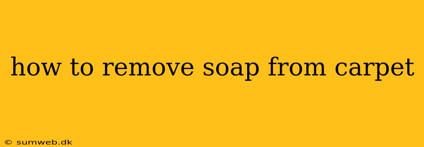 how to remove soap from carpet